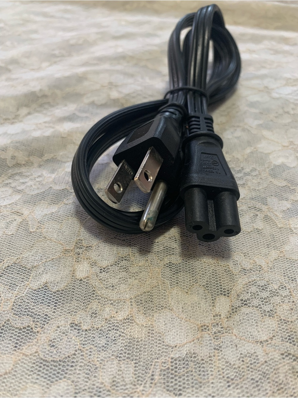 Universal Black 3-Prong Laptop/Tablet Power Cord